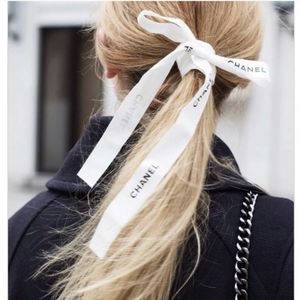 Chanel white  Ribbon
